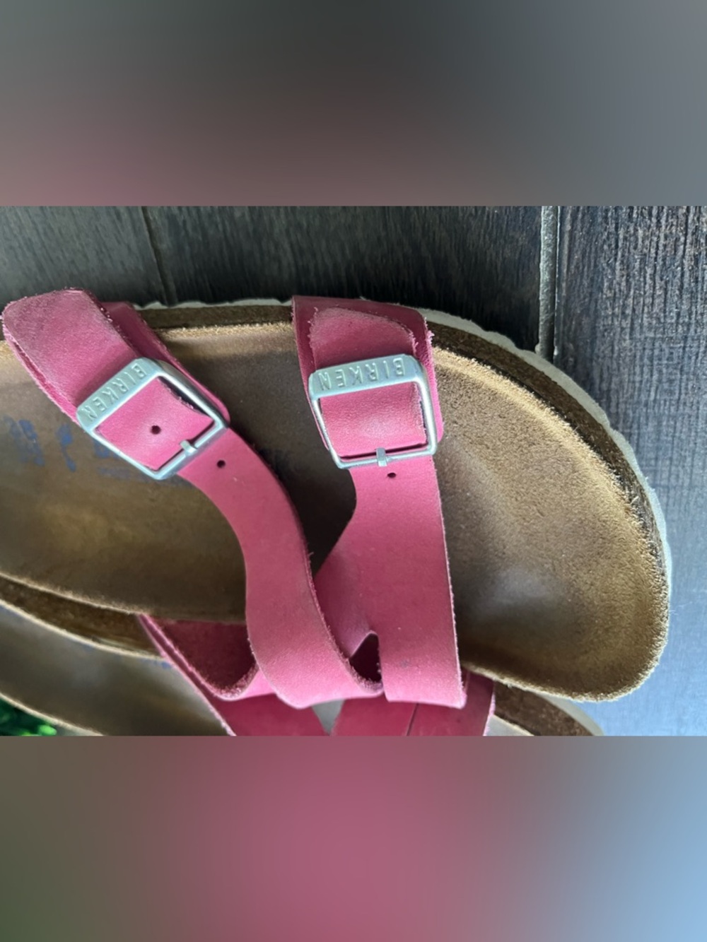 Birkenstock Yao Leather Sandals Pink EU 38 US 7 - Picture 10 of 14